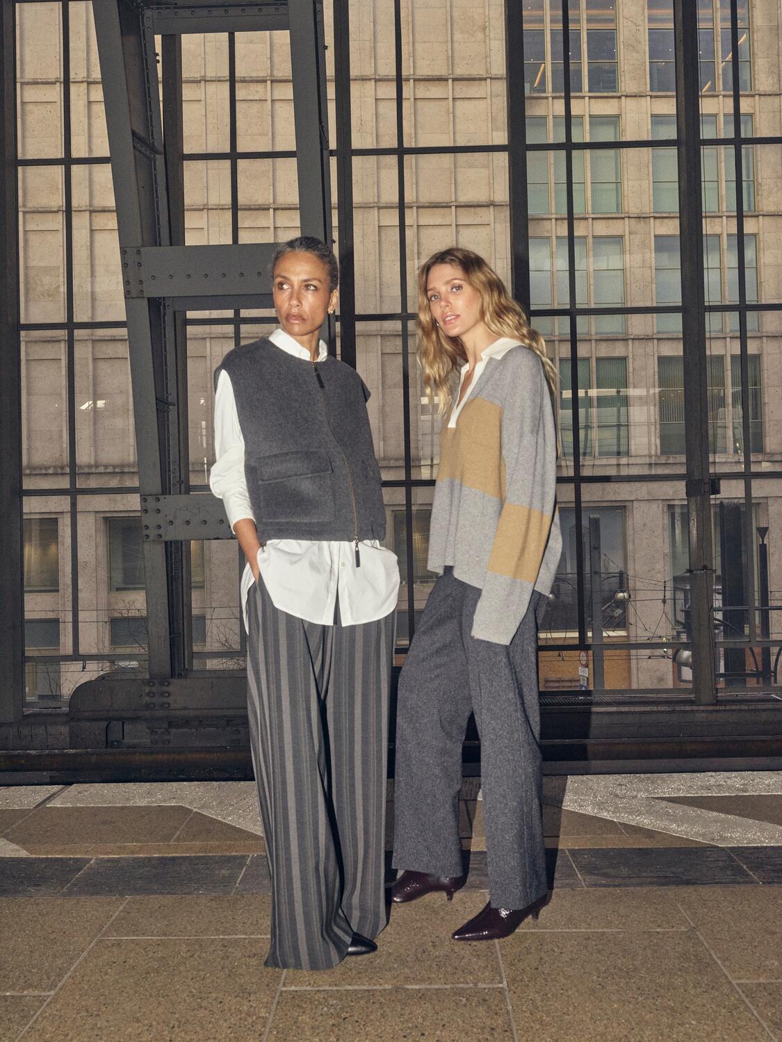 Wylie Tani Bold Stripe Knit polotrøje - True Camel